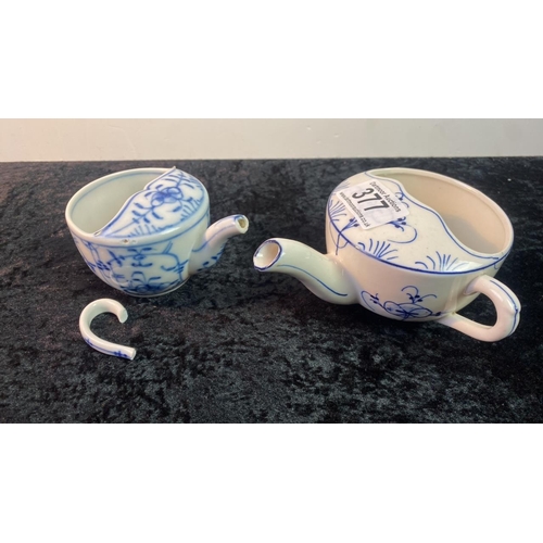 377 - Two antique posset spout cups