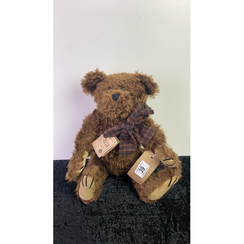 39 - The Boyd’s Collection mohair teddy bear with tag, approx 42cm ear to paw