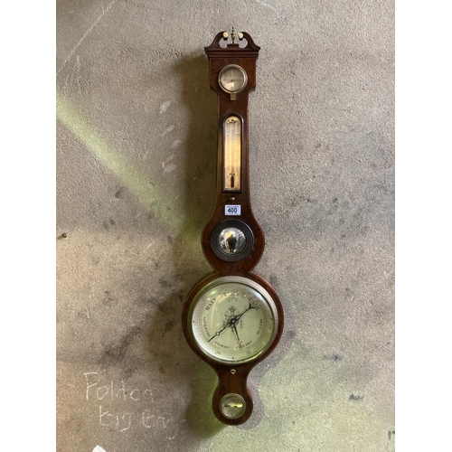 400 - Large barometer signed I Verga, Bath Approx measures 99cm tall