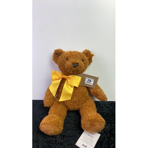 42 - Steiff braun Cosy Year 2017 teddy bear with tag, approx 35cm ear to paw