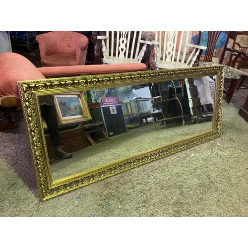 436 - Large gilt framed mirror, frame approx 178cm x 72cm