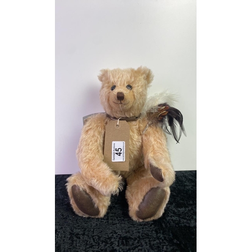 45 - Canterbury Bears limited edition Tristrum teddy bear with tag, approx 33cm ear to paw