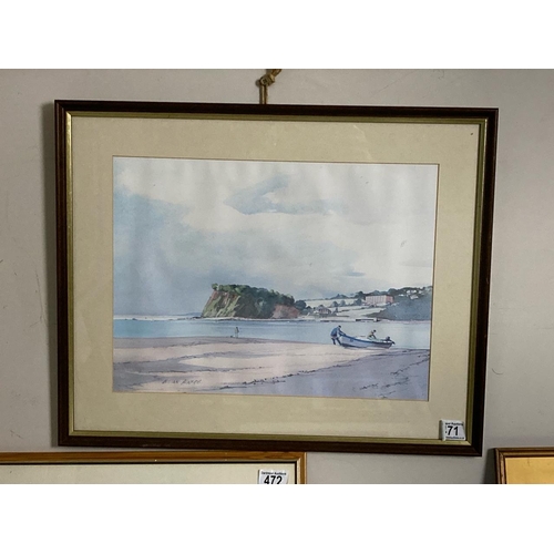 471 - Framed Bryan Hayes print entitled ‘The Ness of a coastal scene’. Approx 44cm x 54cm