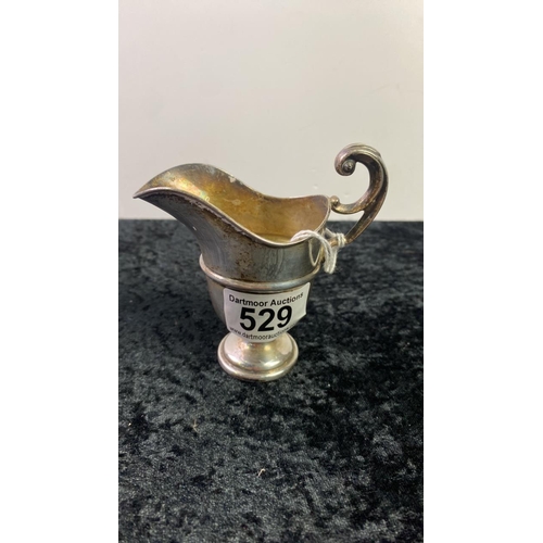 529 - Silver cream jug Sheffield 1919. 52g