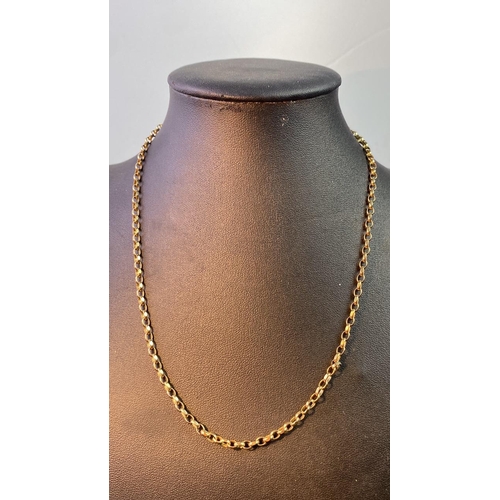 563 - A 9 carat gold chain link necklace. 8g