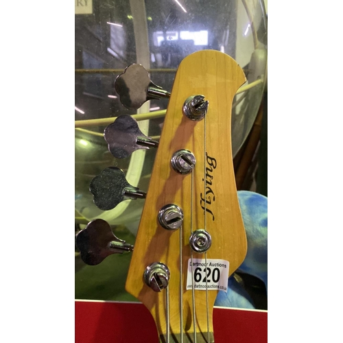 620 - A vintage Flying 4 string bass guitar