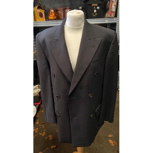 645 - Very fine Marks and Spencer pure wool suit, double breasted jacket chest 36” short, waist 30”, leg 2... 