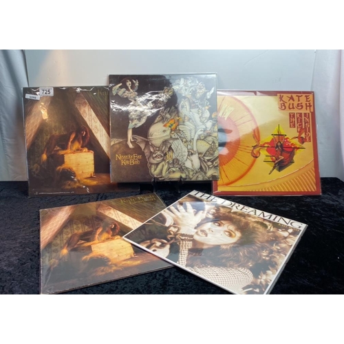 725 - A collection of 5 Kate Bush albums including two copies of Lionheart, The Kick Inside, Never For Eve... 