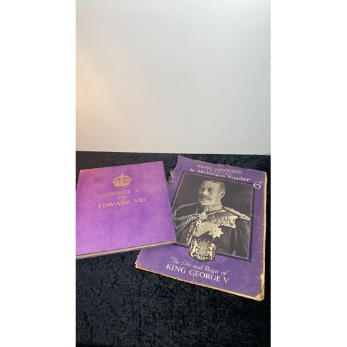 750 - George V and Edward VII hardback book in original postage box, along with a Weekly Illustrated Speci... 