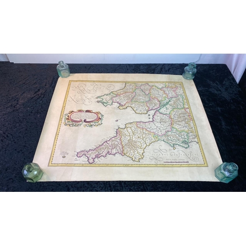 751 - Map print of the Southwest of England and Wales