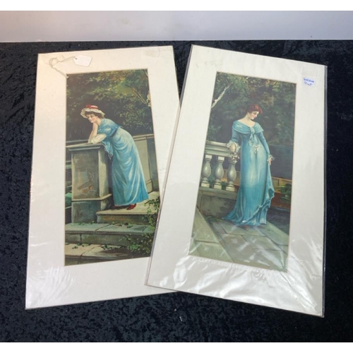 780 - Two Victorian mounted prints of ladies