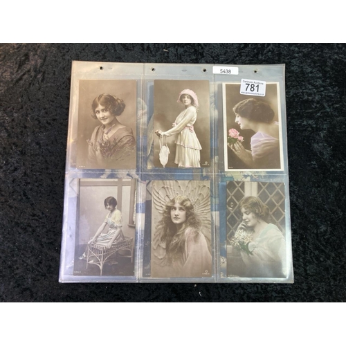 781 - 30 postcards of ladies and children from the early 20th century