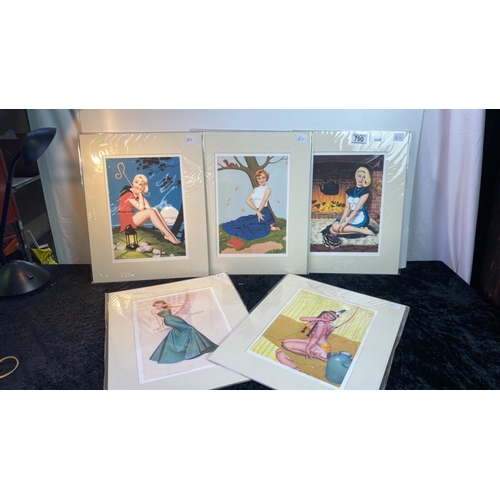 790 - 5 x Archie Dickens prints