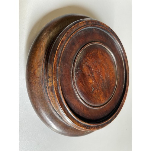 368 - 19th Century Chinese Cloisonné dragon bowl with rosewood stand. Four character seal mark.