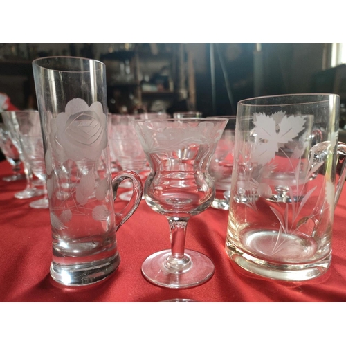 1090 - Crystal glass collection inc vintage Edinburgh Crystal, etched glassware and paperweight