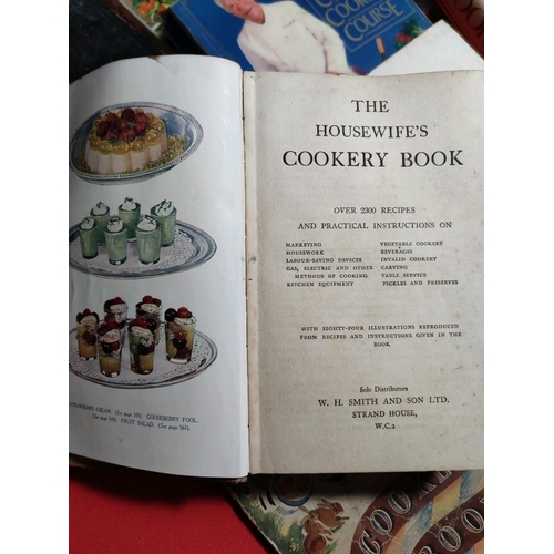 Collection of vintage cookery books