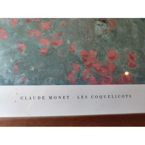 1149 - Large Claude Monet 'Les Coquelicots ' print from Athen Driftwood collection