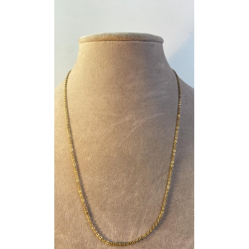 648 - 9ct gold chain necklace, approx 18”, 1.7g