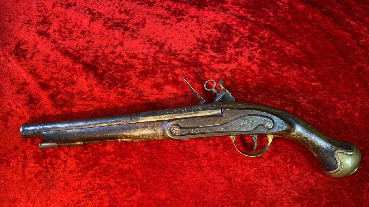 Brander＆Potts London 1810 ピストル オランダ製リプロ Reproduction Brander & Potts Flintlock Pistol, London, circa
