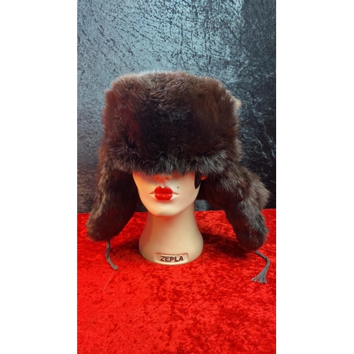 120 - Authentic Russian ushanka fur hat