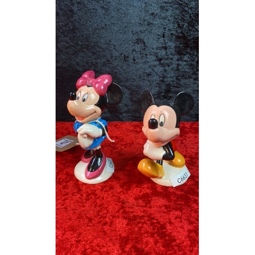 47 - Royal Doulton Mickey Mouse collection Mickey MM1 and Minnie MM2 figurines