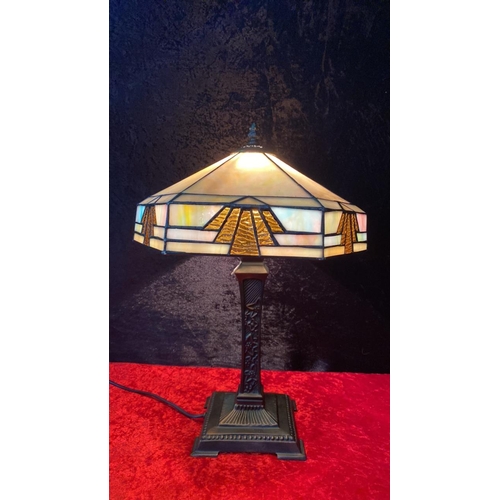 69 - Art Deco / Tiffany style table lamp. Approx 49cm tall