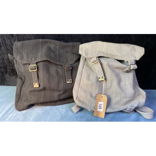 125 - Two canvas backpacks