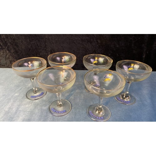 133 - Set of six Babycham glasses