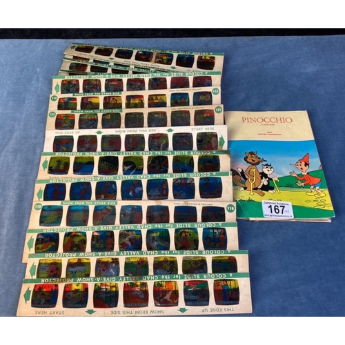 167 - Chad Valley Give a Show projector slides along with a set of Pinocchio slides