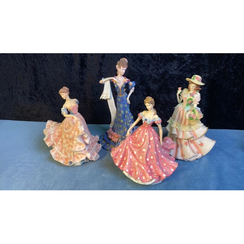306 - Four elegant lady figurines from the Regency Fine Art and Leonardo collections