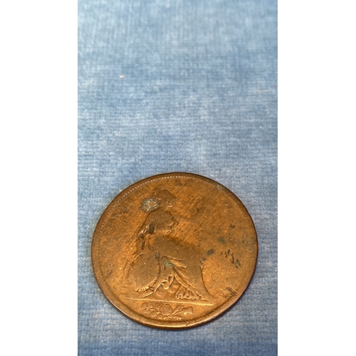615 - William 1V Penny Date worn (Good)