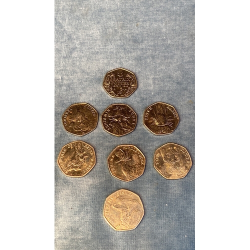 630 - Full set of Beatrix Potter 50p coins