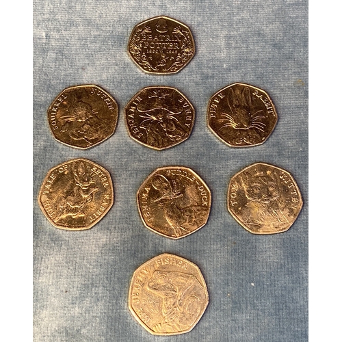 630 - Full set of Beatrix Potter 50p coins
