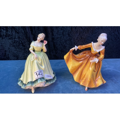 143 - A pair of vintage Royal Doulton figurines inc 'Paula' HN 2906 and 'Kirsty' HN2382