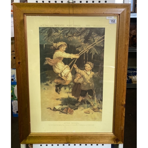 152 - Large Pears advertising print 'After School' from the original Fred Morgan painting owned by Pears S... 