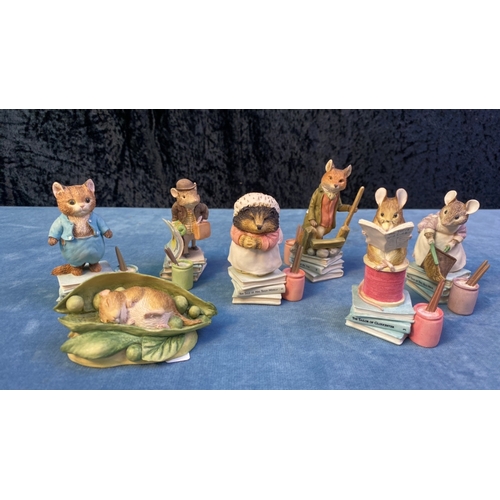 157 - More World of Beatrix Potter collectible miniatures featuring, The Tailor of Gloucester, Hunca Munca... 