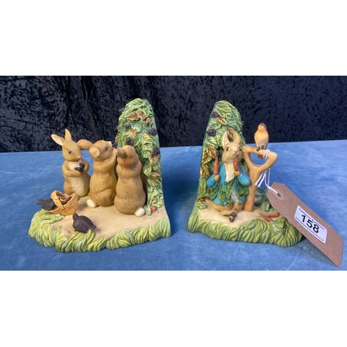 158 - World of Beatrix Potter Peter Rabbit book ends