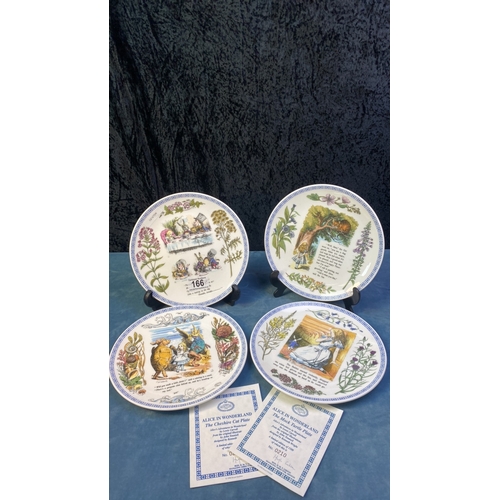 166 - 4 Minton Collector's plates from the Alice in Wonderland series