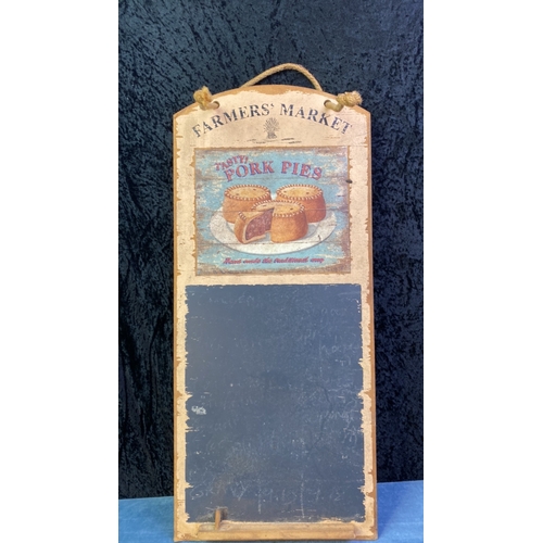 212 - 'Farmer's Market' wall hanging  blackboard 60cm x 27cm