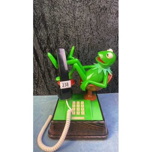 238 - Superfone Kermit the Frog from  The Muppets Kermit lounging in a chair telephone (needs cable)