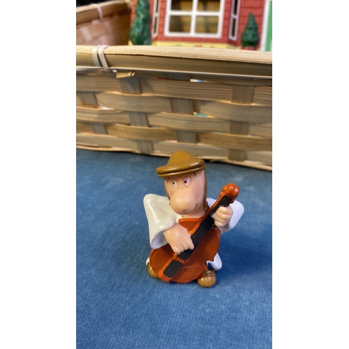 276 - Wallace and Gromit toy play house along with Tetley Tea Folk figures and Disney figures