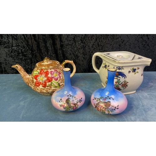 377 - Really pretty collection of china Inc Tungstall teapot