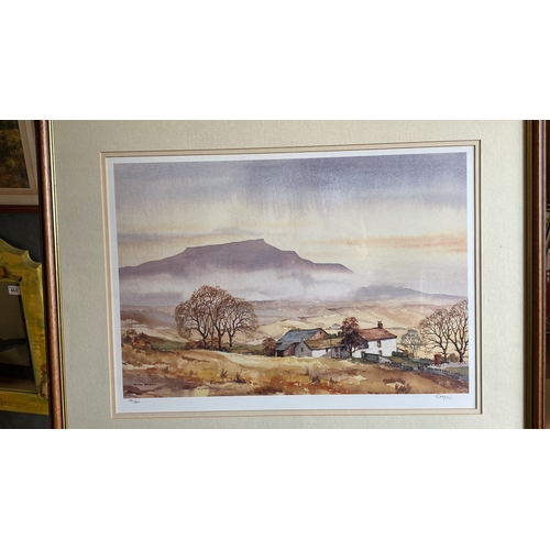 451 - A large framed and glazed limited edition print of a watercolour signed Jack Green, 88/500. Approx 5... 