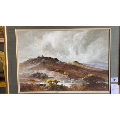 454 - A moorland scene titled ‘Western Dartmoor’ by Francis Philip Goodchild
Approx 68 cm x 52 cm