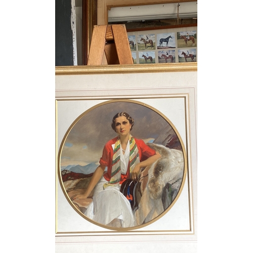 481 - Beautiful hand finished print of Monica Morris neé Salisbury by her father, artist Jack Salisbury, i... 