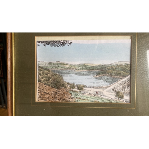 486 - A trio of hand-finished litho prints, featuring Ham Woods, Burrington, Burrator Reservoir, and the P... 