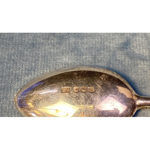 620 - Silver teaspoon with golf club handle, Sheffield 1950, 20g