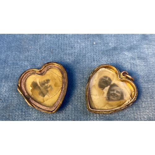 641 - 9ct gold heart shaped locket a/f,  3.4g