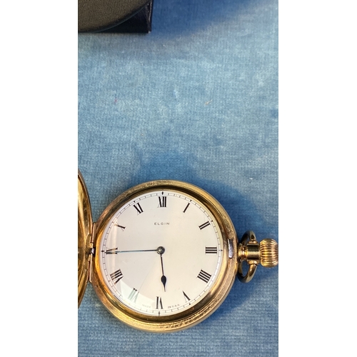 655 - Elgin pocket watch in a Keystone gold plated case