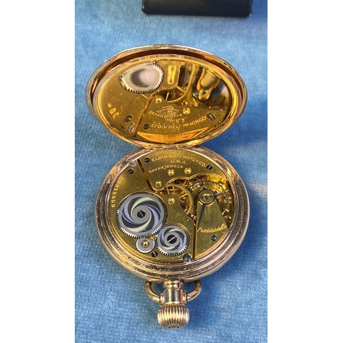 655 - Elgin pocket watch in a Keystone gold plated case